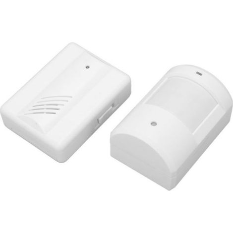 Système de sécurité domestique étanche comprenant : alarme de voie sans fil, émetteur infrarouge, sonnette, détecteur de mouvement (1/5)