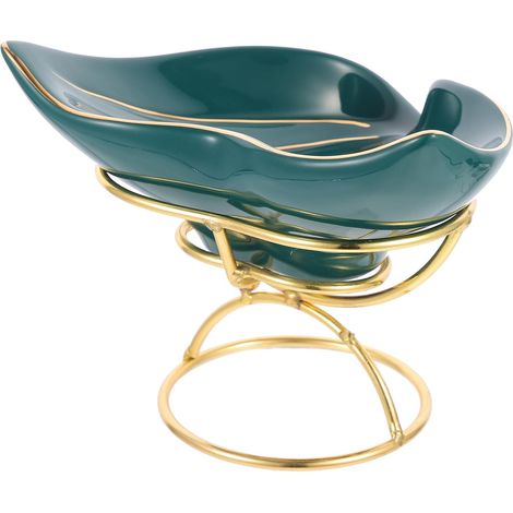 Porte-savon en céramique SECFOU forme de queue sirène avec évacuation , support décoratif pour savon (1/5)