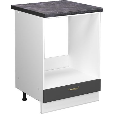 Herdumbauschrank Fame-Line, Anthrazit-Gold, 60 cm , AP Anthrazit, Vicco