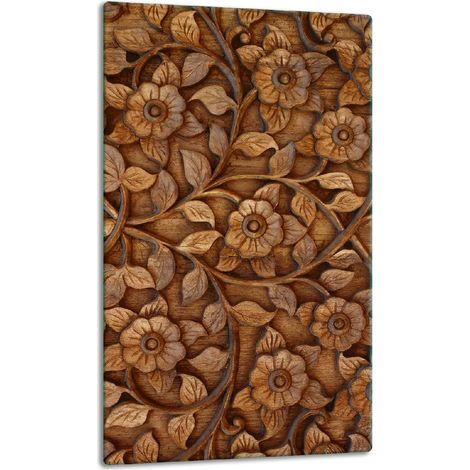Tablero de mesa de madera con panel de vidrio de 30x52 cm. (1/5)