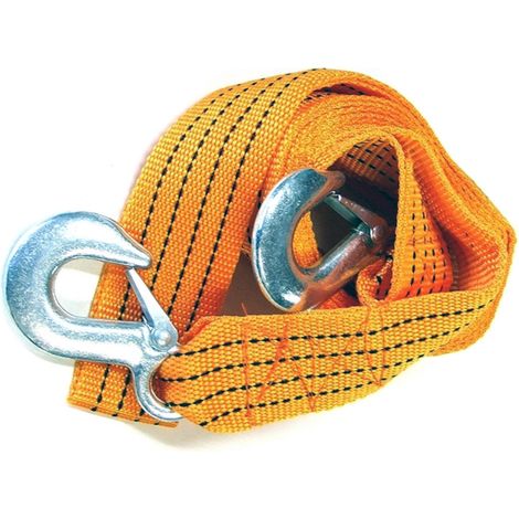 TRADE SHOP - Corda Traino Nastro Tensore Rimorchio Cavo Fune Max 1tonnellate Ganci Auto Moto -