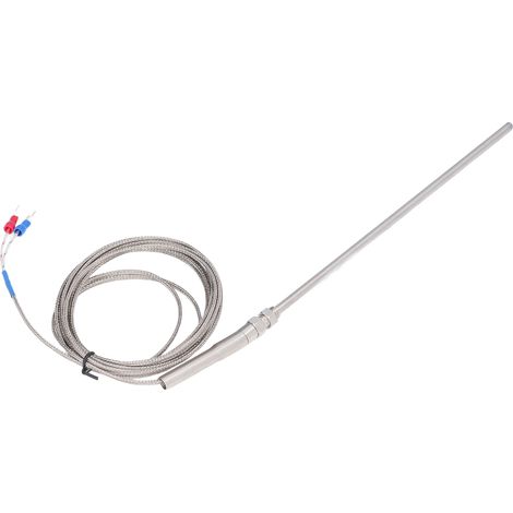 Sonde thermocouple type K inoxydable, longueur 200 mm avec câble de 3 mètres pour contrôle de température (1/5)