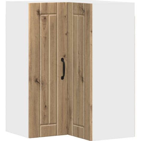 Maison Exclusive - Mobile angolare per parete LUCCA Rovere Artigianale