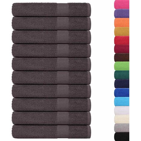 Serviettes de sauna 25 pcs anthracite 80x200 cm 100% coton CFW890638 (1/5)
