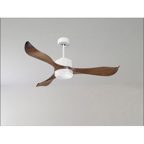 Tenerife Ring - Super destratificateur et ventilateur DC 166 cm Laiton pales bois gris sans Lumière 30 à 60 m² (1/5)