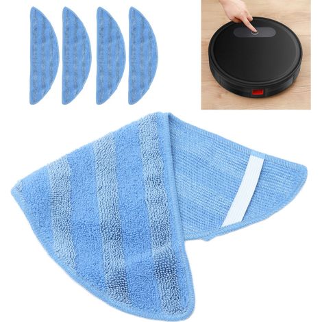 Lot de 4 Pads de Serpillière Replacement - Compatible Lefant M200 201 501 520 T700 (1/5)