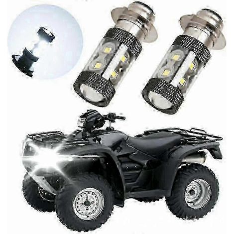 Ampoules LED H6m pour quad Yamaha, lumière blanche 6000K, haute performance (1/5)