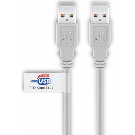 goobay Cable USB USB2.0 Type A - Type A St/St 2,00m gris (50796)