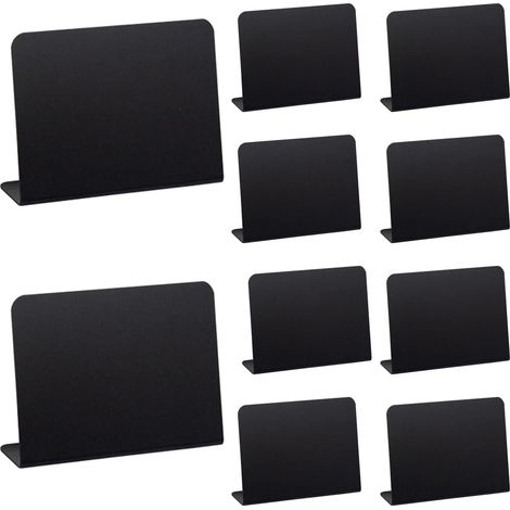10 Pcs Mini Reusable L Shape Chalkboard Boards Small Plastic Chalkboard for Price Tag Food Wedding Bakery (1/5)