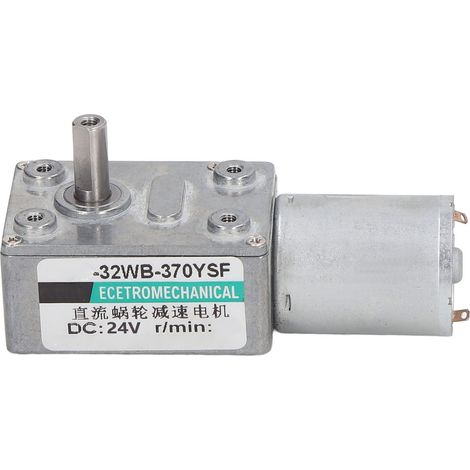 Motoréducteur à vis sans fin autobloquant et réversible à couple élevé et vitesse réglable, turbine électrique à réduction de vitesse, 24 V CC, 2 W, 30 tr/min