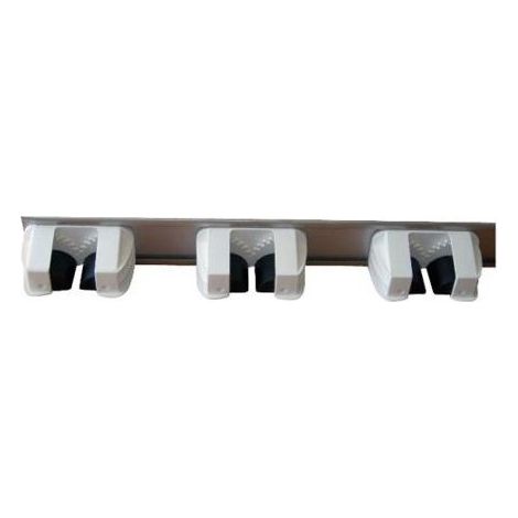 Porte balai mural inox 3 supports