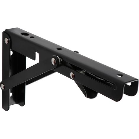 Supports d'étagère pliables - Supports d'étagère pliables robustes en acier inoxydable pour tables de comptoir, gain de place (Longueur : 10 pouces, 6 pièces)