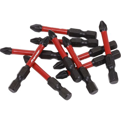 Sealey Premier Pozi Impact Power Tool Bits 2 x 50mm 10pc AK8275