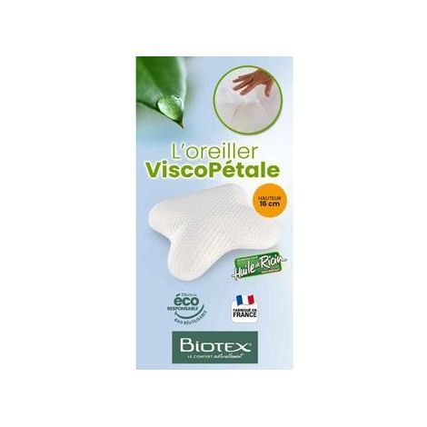 Biotex VISCOPETALE Kopfkissen Weiß Memory Foam