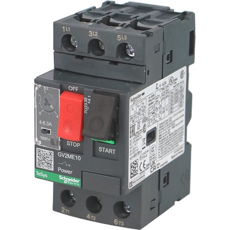 Schneider Electric – Disjoncteur moteur 13 à 18 A – GV2ME20 – 3P 3D – Protection moteur thermique-magnétique – 100 kA à 690 V AC
