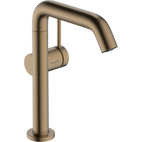 Hansgrohe Tecturis S - Waschtischarmatur mit Push-Open-Ablaufgarnitur, CoolStart, EcoSmart, Bronze gebürstet 73364140 (1/2)