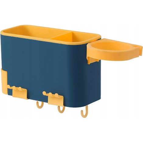 Set da bagno: mensola a muro per riporre spazzolini da denti, dentifricio e asciugacapelli.