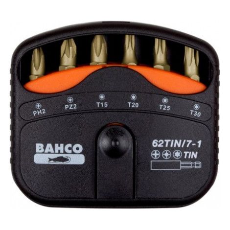 BAHCO - Jeu d'embouts à torsion en titane 1/4" pr vis PH/PZ/TORX®, 22 mmx65 mmx75 mm-7pc