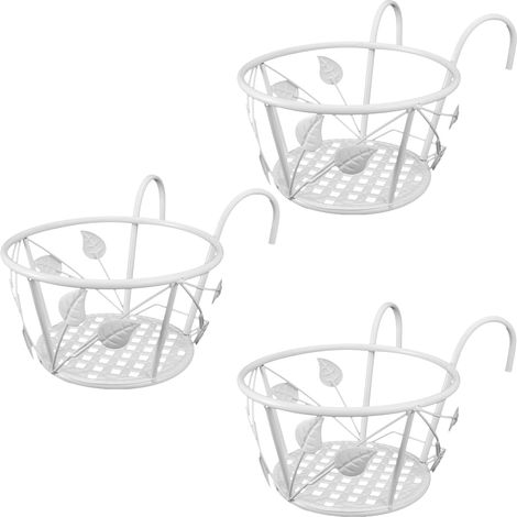 (3er-Set) Metall-Blumentöpfehalter – Hängendes Blumenregal mit Haken für Blumentöpfe – Hängeschiene – Für den Garten (1/5)