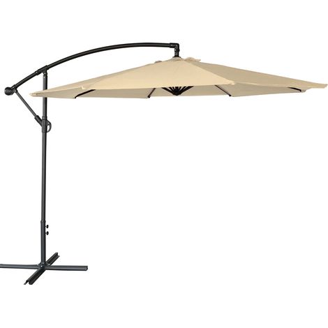 Freistehender Sonnenschirm OAHU rund 3m Durchmesser beige