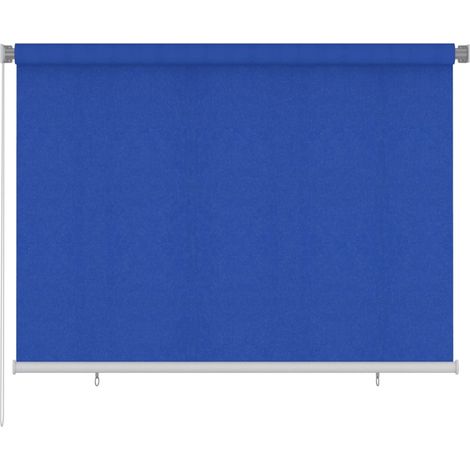 vidaXL Store roulant d'extérieur 205 (l) x 140 (H) cm bleu HDPE (1/5)