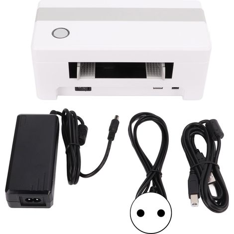 Étiqueteuse portable de bureau, imprimante d'étiquettes pour colis et factures, AC100-240V USB avec prise UE. (1/5)