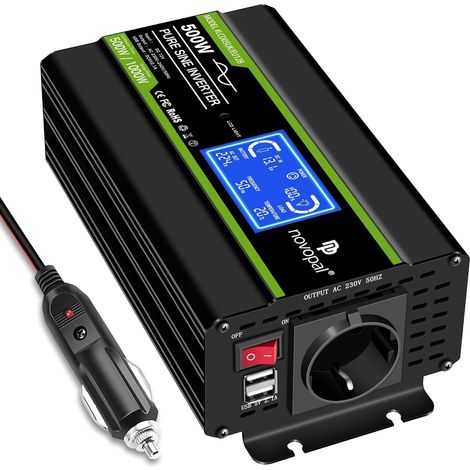 Convertisseur Pur Sinus 500W Onduleur 12V 220V 230V (1/5)