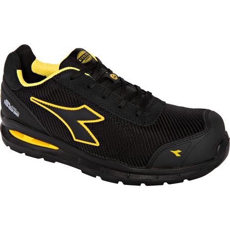 Diadora Run A.Box CBF Low S3S FO SR SC ESD Sicherheitsschuhe - 42 EU - Schwarze