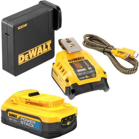 DeWalt DCB094H1 18v XR USB Power Delivery Charging Kit With - 1x 5ah Powerstack (1/5)