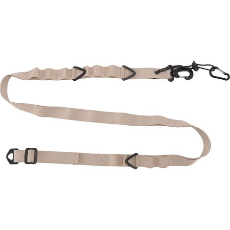 Sangle toile réglable 24 trous pour séchage vêtements camping, extérieur et voyage, couleur kaki (1/5)
