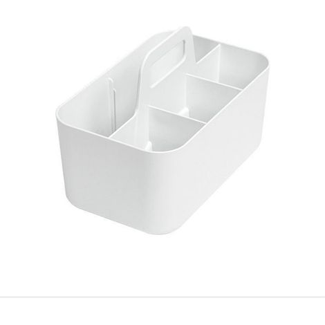 (Rectangulaire, L25 x P15, 5 x H17 cm) Boîte de rangement empilable – étagère portable adaptée pour la salle de bain, le bureau, les loisirs créatifs ou les fournitures scolaires. (1/4)