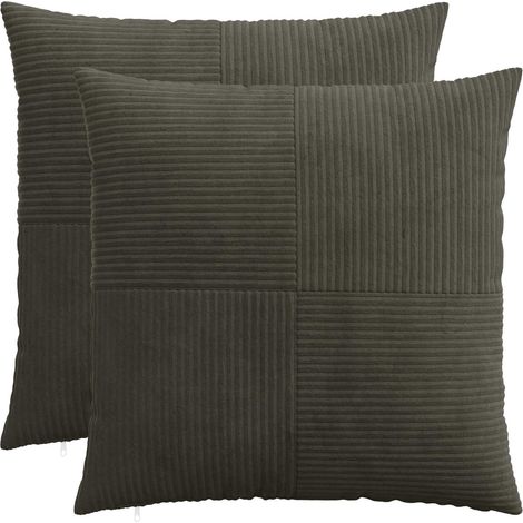 Housse de coussin 2 pcs ALMELO Anthracite 65 x 65 cm vidaXL (1/5)