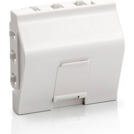 Equip Unterputzdose Einsatz French 1 Keystone 45x45 RAL9010 Polybeutel