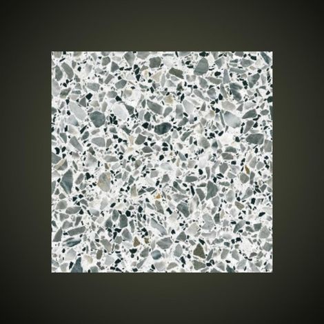 Véritable Carreau Terrazzo fond blanc inclusions multicolores VIOLEG 30x30 cm boîte de 0.72m2 Satiné - Gioia Materia