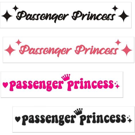 4pcs Autocollant Rétroviseur Voiture, Passager Princesse Sticker, Drôle Rétroviseur Autocollant, Accessoires de Décoration pour Fenêtre, Accessoires de Décoration pour Fenêtre de Voiture Femme (1/5)
