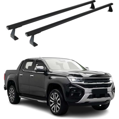 OMAC Barres de toit Heavy Duty compatibles avec VW Amarok II 2023-2026 – 2 barres – Aluminium Argent (1/4)