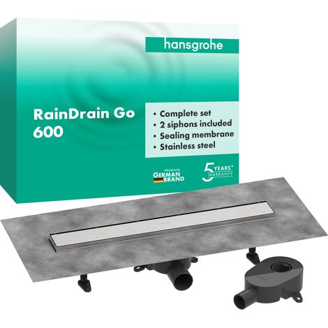 hansgrohe RainDrain Go Komplettset Duschrinne 600, rückseitig (1/5)