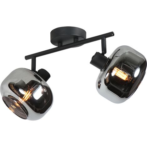 Mexlite - spot - Tenebris - schwarz - glas rauchglas -