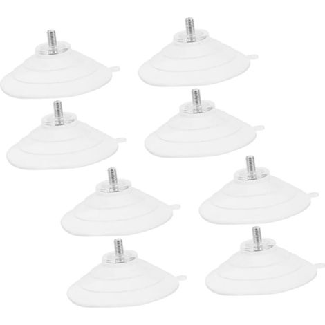 8pièces Ventouses Transparentes Pvc Filetées Pour Fenêtres Verre Petites Crochets Salle De Bain Entretoises Robustes Support Verre Douche Table