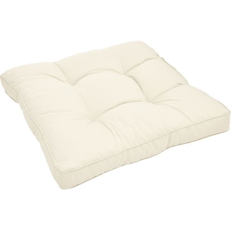 Beautissu Cojines para Muebles de jardín XLuna Lounge sillas de Mimbre de Exterior Asiento Grueso Acolchado Naturaleza, 60x60x10 cm