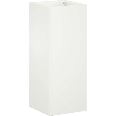 Maison Exclusive - Cache-pot de jardin Blanc 20 x 20 x 50 cm Acier laminé à froid (1/5)