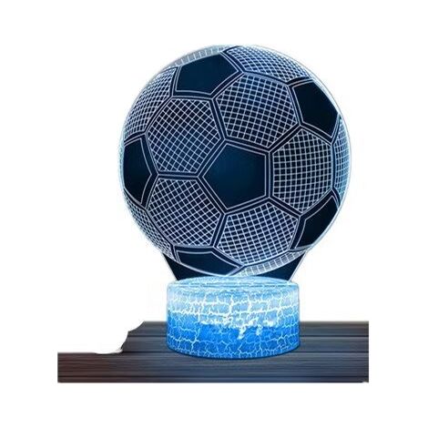 Lampe 3D Illusion Football pour Enfant, Veilleuse LED avec Télécommande, 16 Couleurs Variées et Intensité Réglable, Cadeau de Noël Fille Garçon, Décor Salon Chambre (1/5)