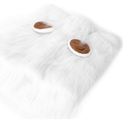 Chapeau Peluche Lion Pour Chien Chat - Accessoire Oreilles Hiver - Costume Fête Halloween Noël - Blanc (1/5)