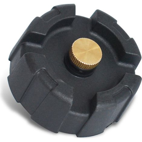 Bouchon de réservoir d'essence Tempo à ventilation manuelle, noir, 12 l/24 l, en plastique ABS. (1/4)
