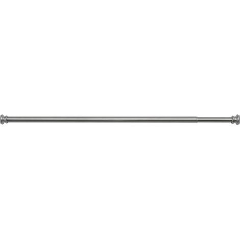 Tringle pour rideau de douche diamètre 25 cm, tige extensible 80/135 cm, dimensions et poids : 2,3 x 136,5 x 89 cm et 0,2 kg, barre de douche en acier, finition chromée. (1/4)