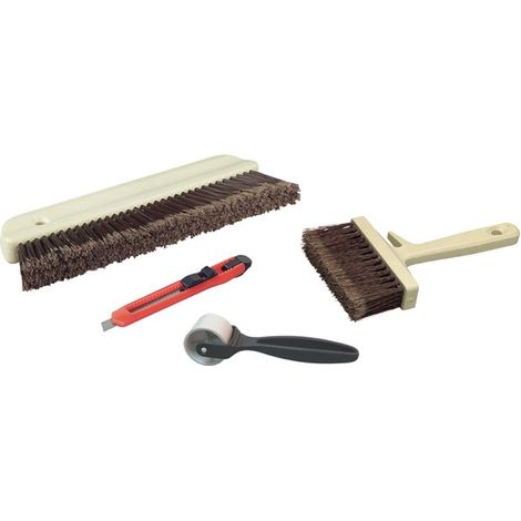 Nespoli – Outil de pose pour adhésif décoratif – Lot de 4 pièces – Accessoires pour pose professionnelle – Compatible avec tous types de papiers peints