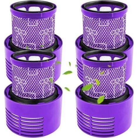 4 Pack Filtre Compatible avec Dyson V10, Accessoire Aspirateur, Cyclone Pièce de Rechange pour Aspirateur À Vide Lavable, Total Clean (1/5)