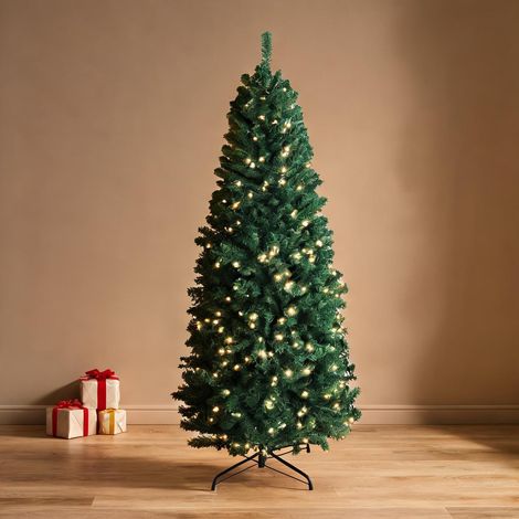 Sapin de Noël vert en plastique 75 x 75 x 180 cm (1/5)