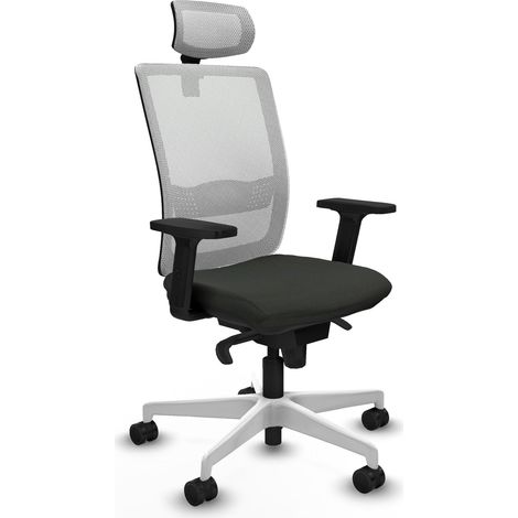 Sedia da ufficio piqueras y crespo Haches Sincro bianco mesh comoda (1/2)