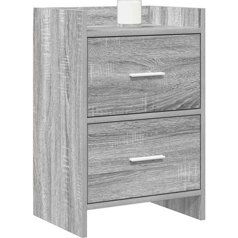 Maison Exclusive - Comodini Sonoma grigio 40 x 30 x 60 cm Legno ingegnerizzato (1/5)